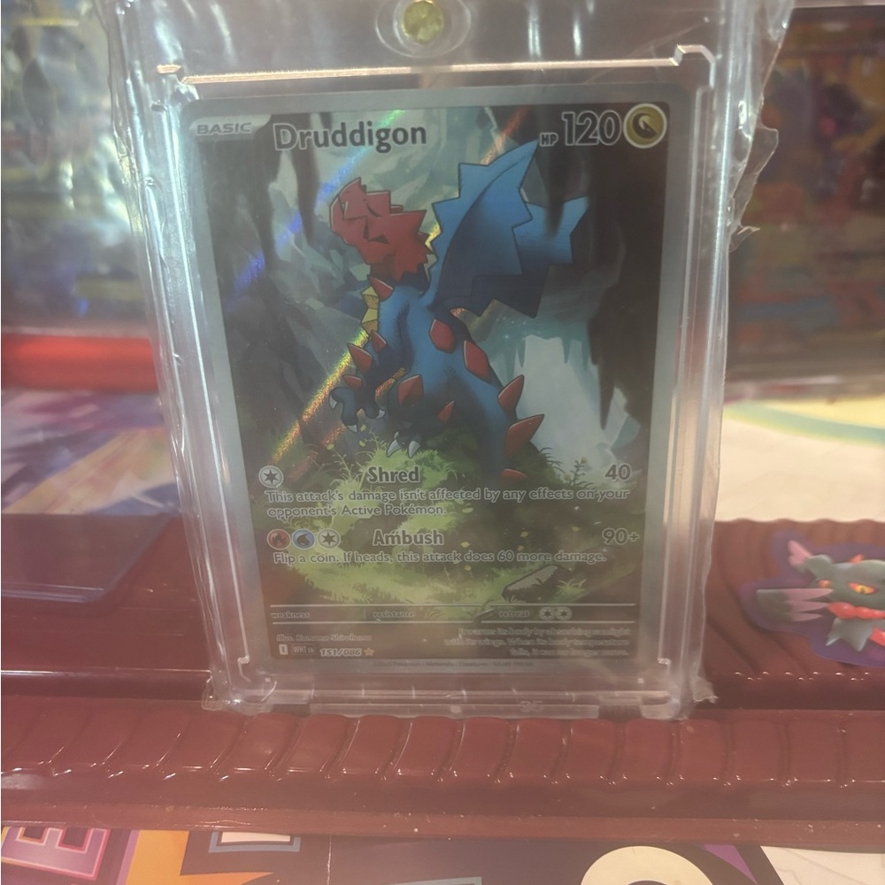 Pokemon Trading Card - Druddigon with Red and Blue